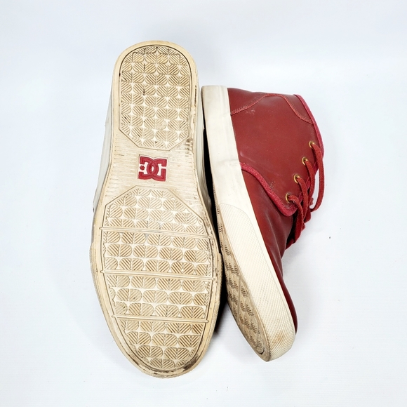 DC Men's Size 12 Studio Middle Shoe Red - Picture 2 of 3